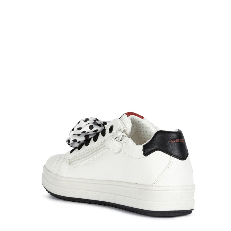 Buty sneakersy dziewczęce Geox J04BDB-000BC-C0644 kolor biały/czarny -  - #tag1# - #tag2# - #tag3# - #tag4#