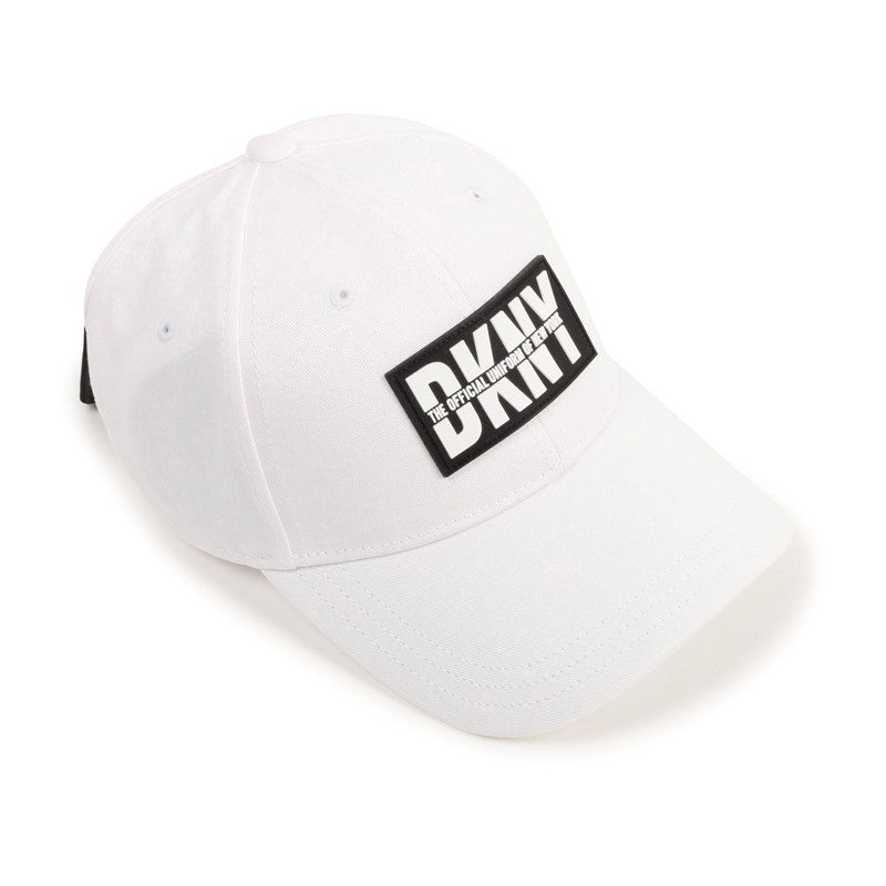 Czapka z daszkiem dziewczęca DKNY D31275-10B kolor biały -  - #tag1# - #tag2# - #tag3# - #tag4#