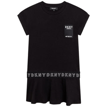 DKNY D32821-09B Sukienka sportowa dziewczęca kolor czarny -  - #tag1# - #tag2# - #tag3# - #tag4#