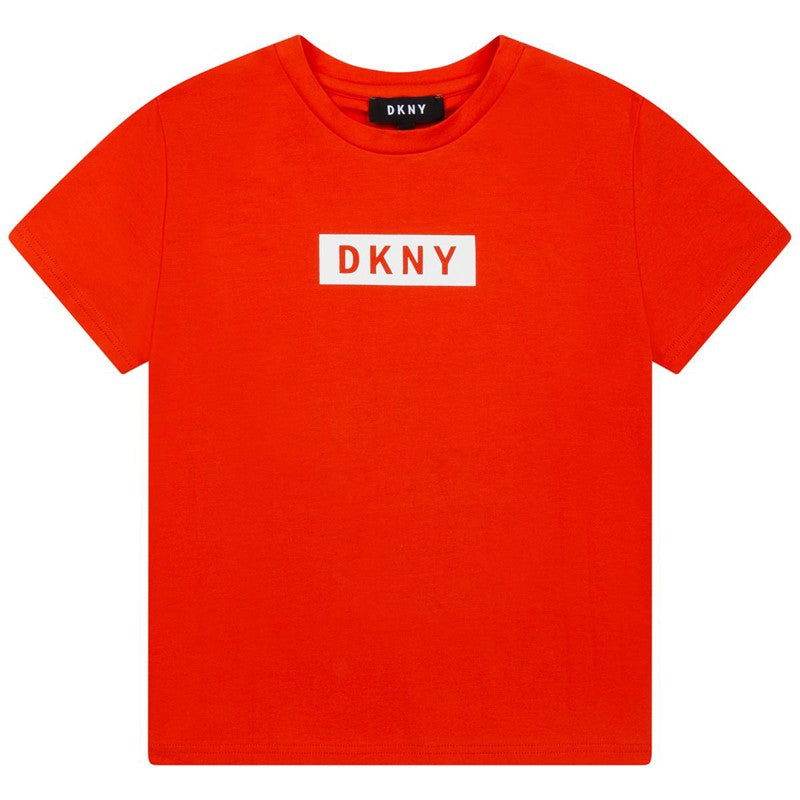 DKNY D35R93-407 Koszulka z krótkim rękawem dziewczęca kolor pomarańcz -  - #tag1# - #tag2# - #tag3# - #tag4#