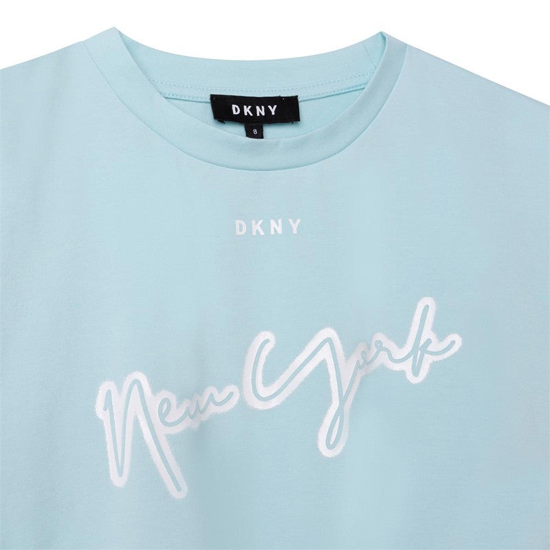 DKNY D35R94-732 Koszulka z wiązaniem dziewczęca kolor turkusowy -  - #tag1# - #tag2# - #tag3# - #tag4#
