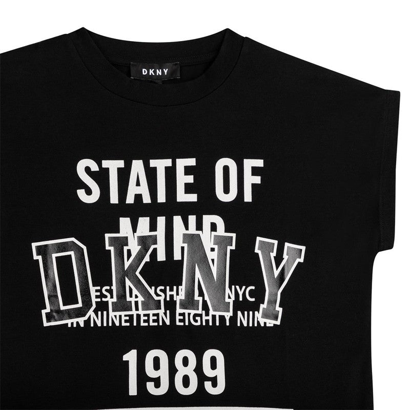 DKNY D35S01-09B Koszulka dla dziewczynki kolor czarny -  - #tag1# - #tag2# - #tag3# - #tag4#