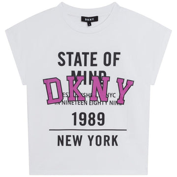 DKNY D35S01-10B Koszulka dla dziewczynki kolor biały -  - #tag1# - #tag2# - #tag3# - #tag4#