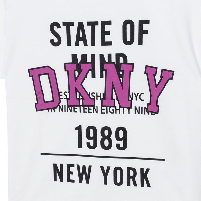 DKNY D35S01-10B Koszulka dla dziewczynki kolor biały -  - #tag1# - #tag2# - #tag3# - #tag4#
