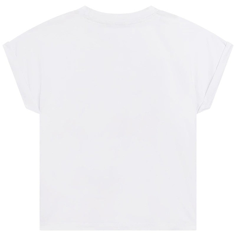 DKNY D35S03-N79 Koszulka z krótkim rękawem dziewczęca kolor biały/czerwony -  - #tag1# - #tag2# - #tag3# - #tag4#