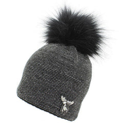 Jamiks TRINA II hat for girls with a pompom black