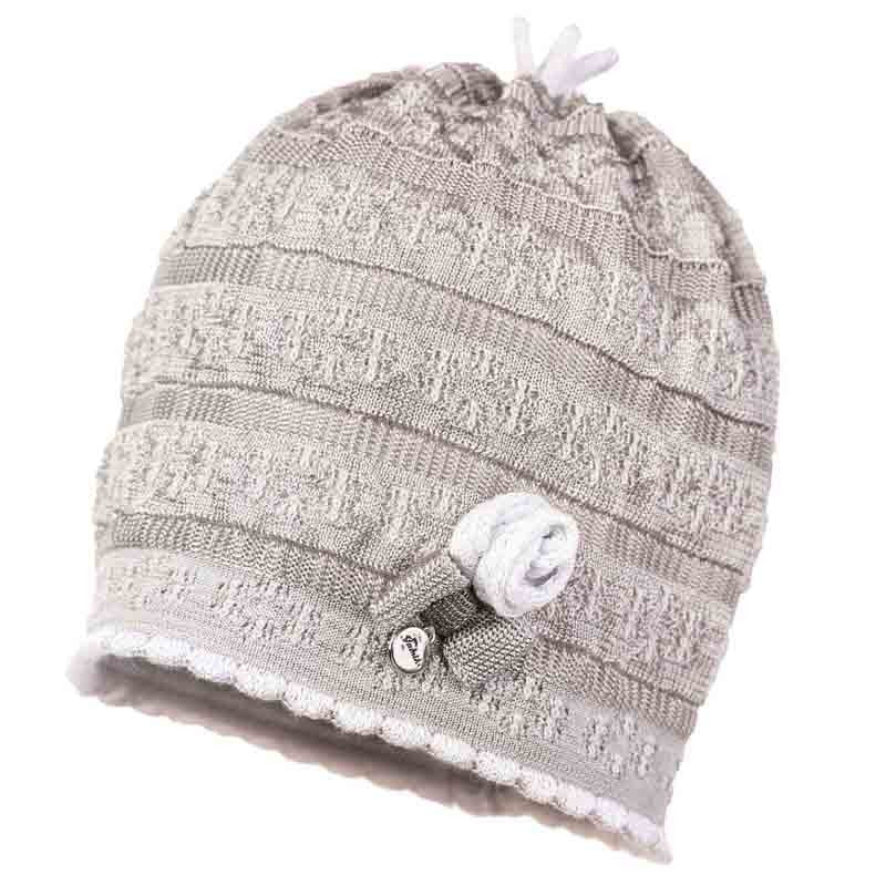 Jamiks czapka dziewczęca ARLETA JWA018-3 kolor popiel -  - #tag1# - #tag2# - #tag3# - #tag4#