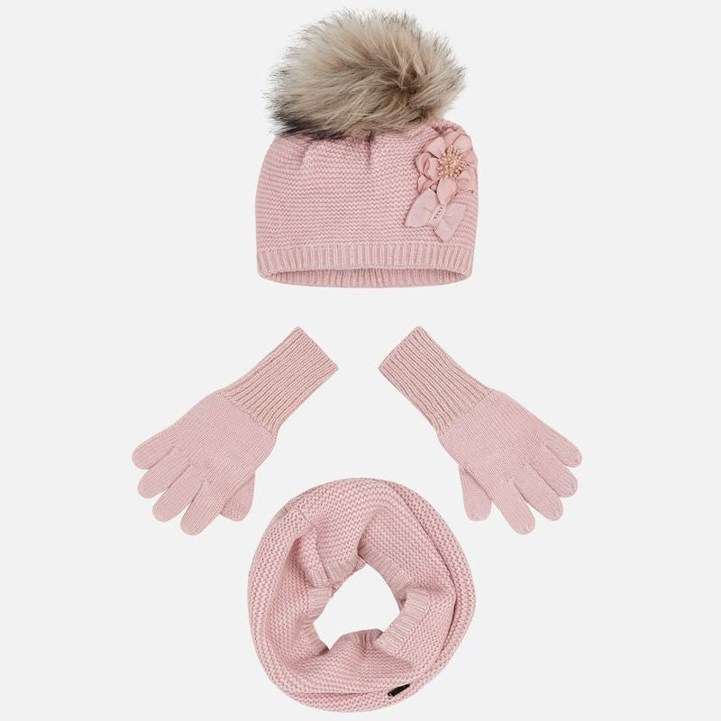 Komplet czapka komin rękawiczki dla dziewczynki Mayoral 10699-30 Nude -  - #tag1# - #tag2# - #tag3# - #tag4#