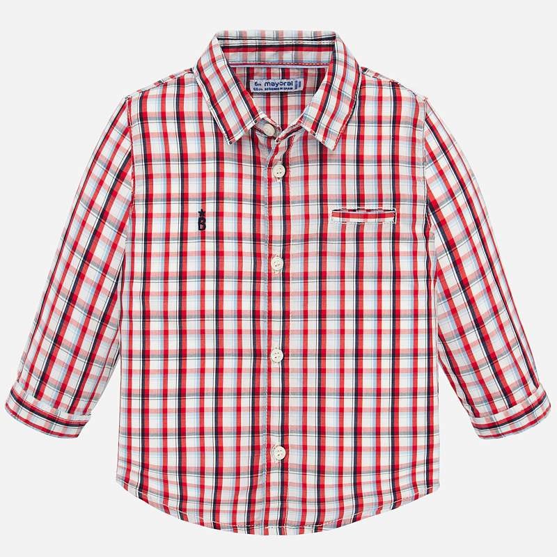 Koszula w kratkę dla chłopców Mayoral 1165-33 czerwona -  - #tag1# - #tag2# - #tag3# - #tag4#