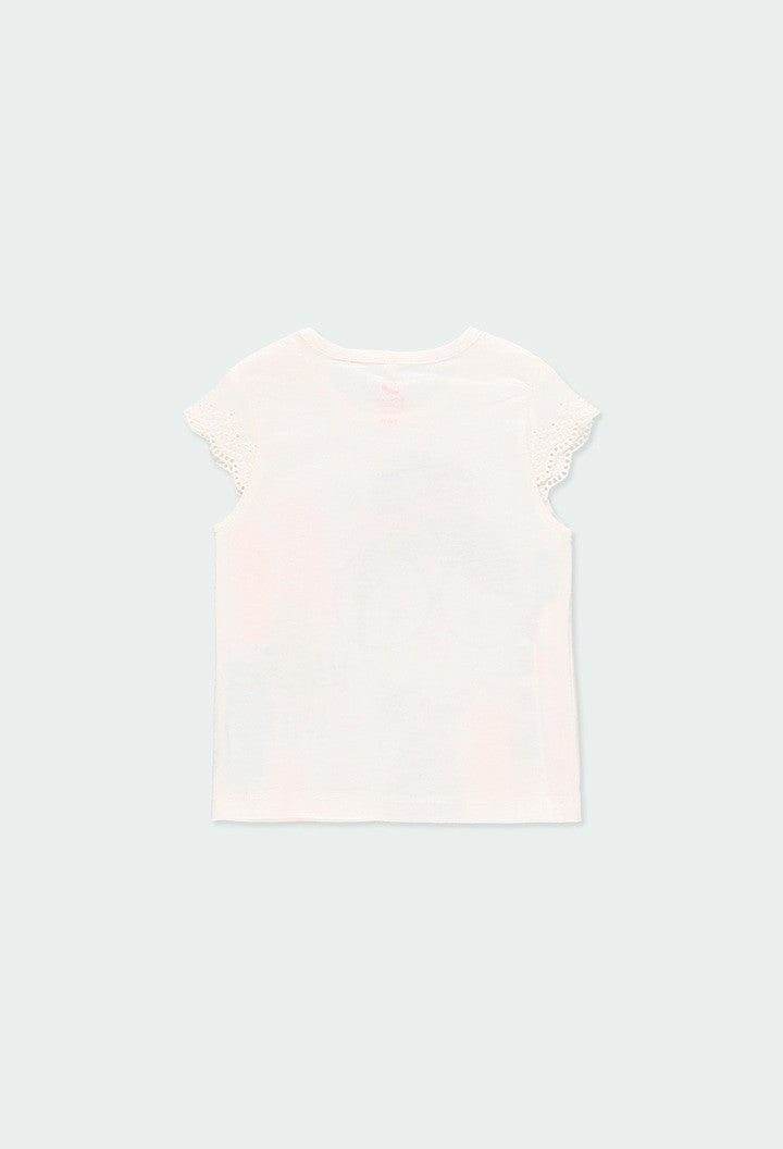 Koszulka dla dziewczynki Baby Boboli 244101-1111 kolor biały -  - #tag1# - #tag2# - #tag3# - #tag4#