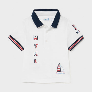 Koszulka polo z haftem chłopiec Mayoral 1109-17 Biały -  - #tag1# - #tag2# - #tag3# - #tag4#
