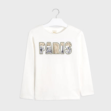 Koszulka z długim rękawem dziewczęca Mayoral 7077-83 Kremowy -  - #tag1# - #tag2# - #tag3# - #tag4#