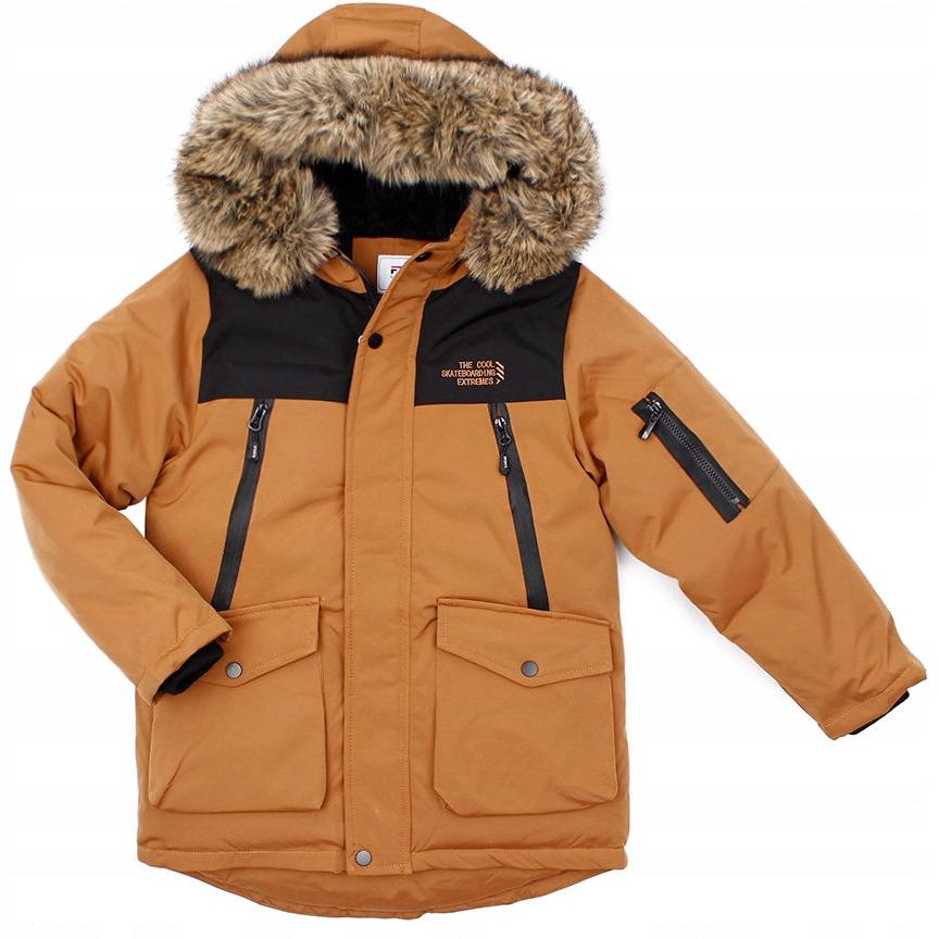 Boy's winter parka camel F26 YF-2011A1-211024