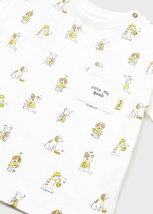 Mayoral 1016-40 Koszulka z nadrukiem chłopiec kolor biały -  - #tag1# - #tag2# - #tag3# - #tag4#