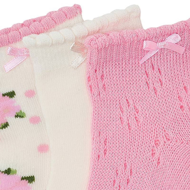 Mayoral 10957-68 Komplet 3 pary skarpetek  kolor Orchidea -  - #tag1# - #tag2# - #tag3# - #tag4#