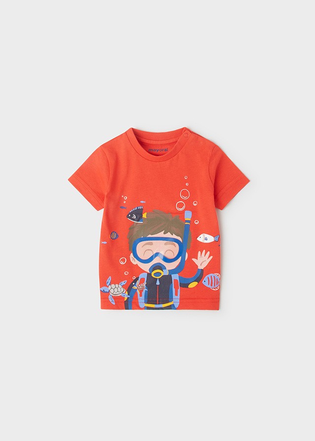 Mayoral 22-01010-085 Koszulka z krótkim rękawem chłopiec 1010-85 arbuzowy -  - #tag1# - #tag2# - #tag3# - #tag4#