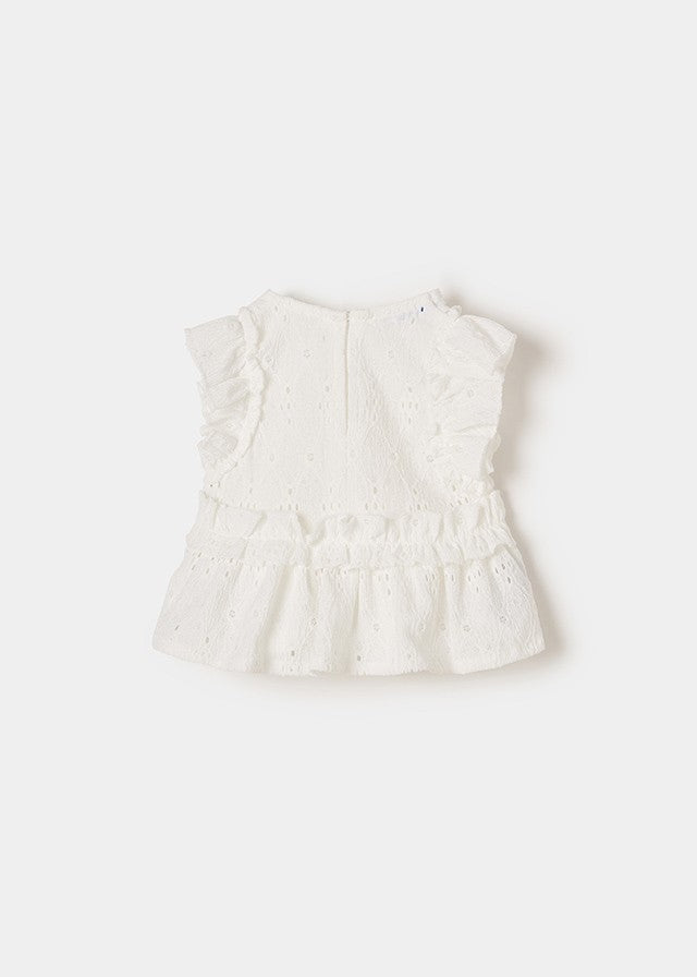 Mayoral 22-01188-065 Bluzka elegancka dziewczynka 1188-65 kremowy -  - #tag1# - #tag2# - #tag3# - #tag4#