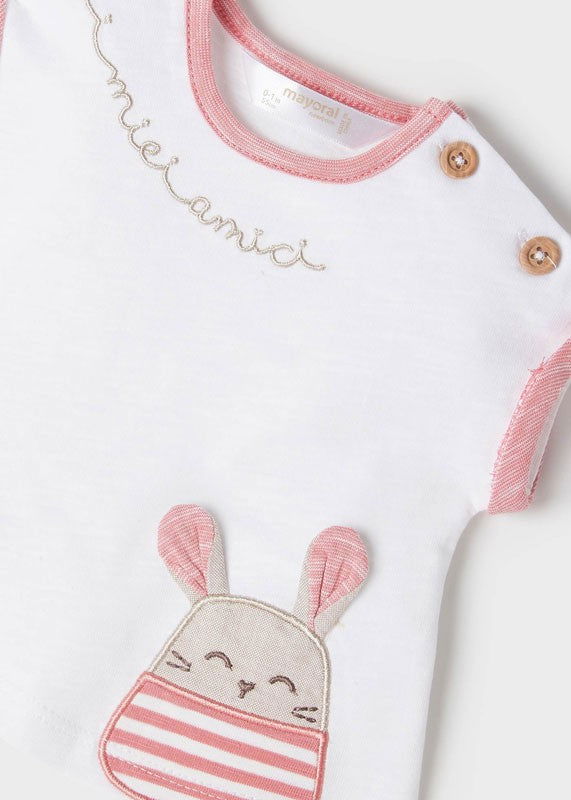 Mayoral 22-01623-083 Komplet 4 częściowy dzianina krótki dziewczynka 1623-83 różowy -  - #tag1# - #tag2# - #tag3# - #tag4#