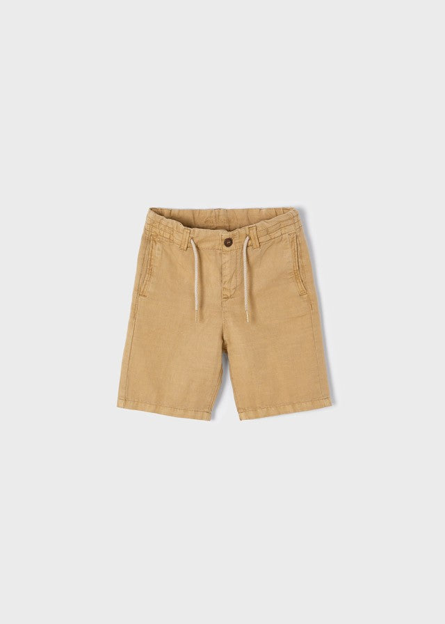 Mayoral 22-03249-012 Bermudy lniane chłopiec 3249-12 camel -  - #tag1# - #tag2# - #tag3# - #tag4#