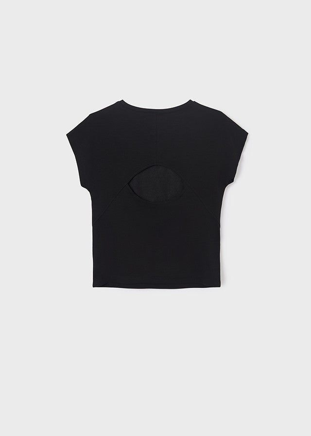Mayoral 22-06032-081 Koszulka z krótkim rękawem dziewczynka 6032-81 czarny -  - #tag1# - #tag2# - #tag3# - #tag4#