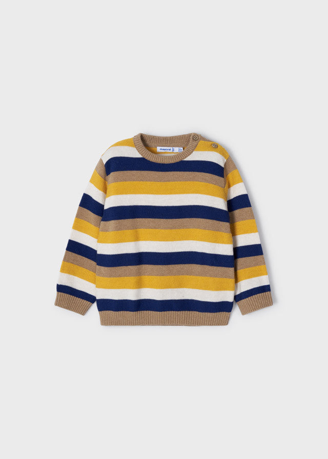 Mayoral 2303-19 Sweter w paski dla chłopca kolor kukurydza -  - #tag1# - #tag2# - #tag3# - #tag4#