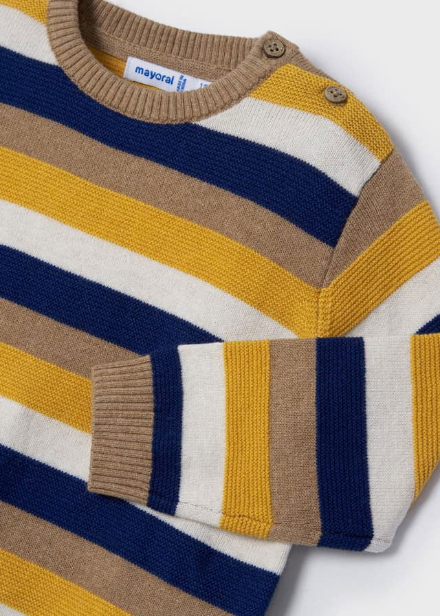 Mayoral 2303-19 Sweter w paski dla chłopca kolor kukurydza -  - #tag1# - #tag2# - #tag3# - #tag4#