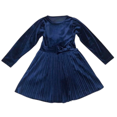 Girl's pleated dress navy blue Cuties 4539-251124-23