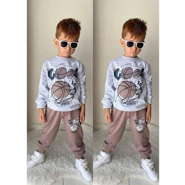 Dres Sportowy 2 Części Gool chłopięcy beż Kocak 1101-19924