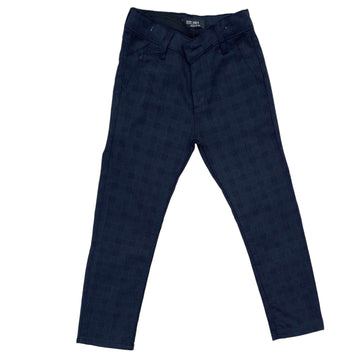 Boys elegant checkered trousers navy blue Altun Cocuk 464-28824 GKMOC