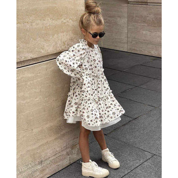 Boho dress girl meadow beige Soliday 3734-19924