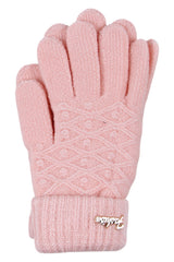 Rękawiczki dziewczęce różowe Euro Gloves B-84-91025-40