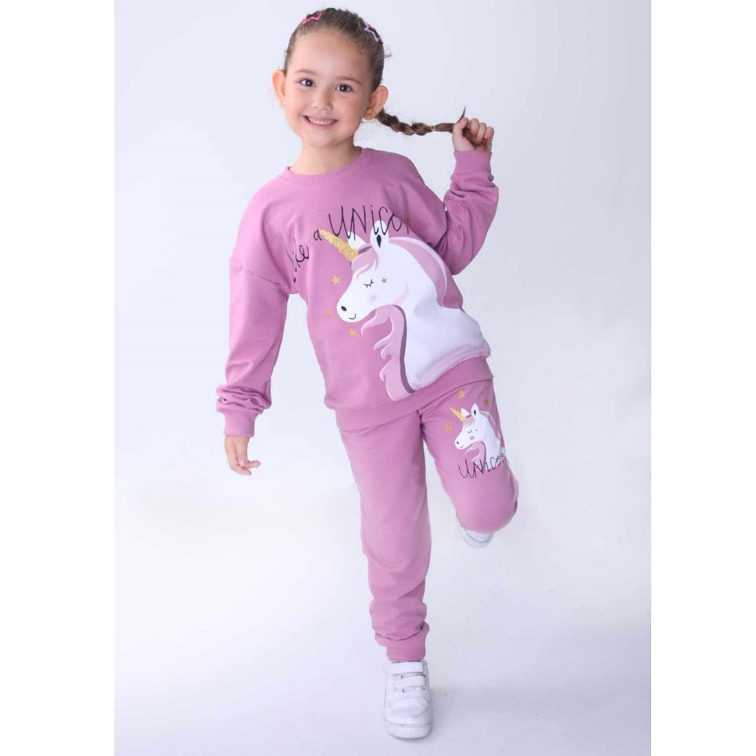 Dres 2 części Bluza i spodnie dziewczęcy fiolet Stella Kids 914-7125-20