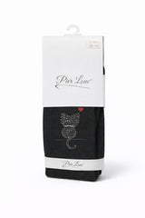 Rajstopy pachnące kotek cyrkonie dziewczęce czarny Pier Lone Pl-908-161225