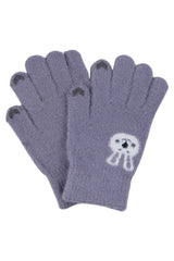 Rękawiczki dziewczęce fioletowe Euro Gloves D-229-91025