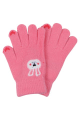 Rękawiczki królik dziewczęcy różowy Euro Gloves D-229-91025