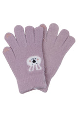 Rękawiczki królik dziewczęcy wrzos Euro Gloves D-229-91025