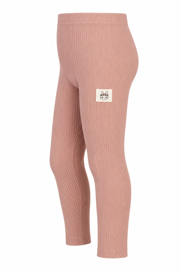 Getra bawełniana prążek dziewczęca brudny róż Timi 65508-3926-5