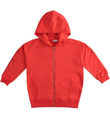 iDO 44493 Bluza z kapturem dla dziewczynki kolor koral