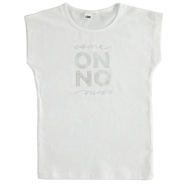 iDO 44496 Koszulka z krótkim rękawem dla dziewczynki kolor biały -  - #tag1# - #tag2# - #tag3# - #tag4#