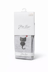 Rajstopy pachnące kotek cyrkonie dziewczęce szary Pier Lone Pl-908-161225-42