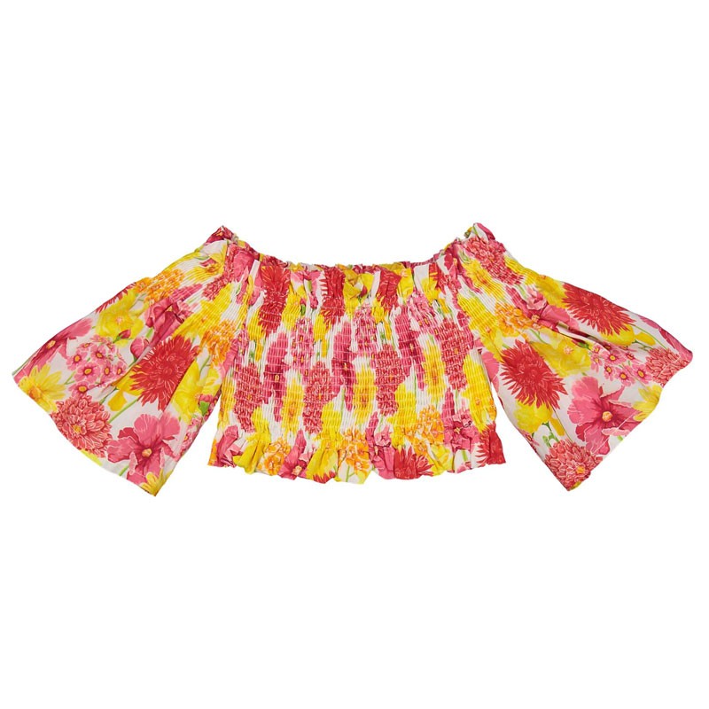 Trybeyond Floral Blouse Junior Girl 40493-00 95Z Pink/Yellow