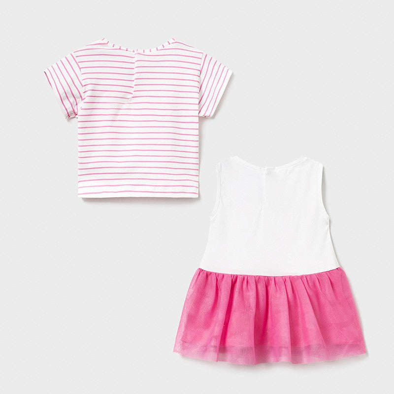 Mayoral 1976-60 Girls' 2-Piece Dress Pink