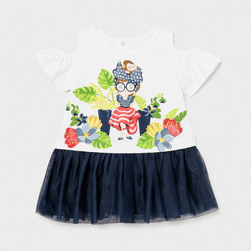 Tulle dress for girls Mayoral 1993-17 Navy blue