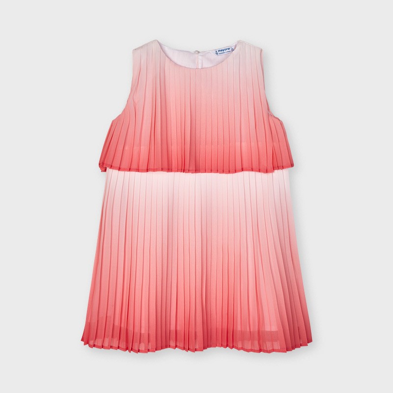 Pleated dress for girls Mayoral 3951-21 Pink