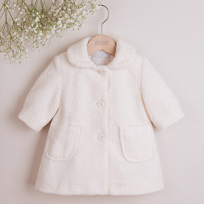 Christening coat for girl MINIMI 63/21 cream color