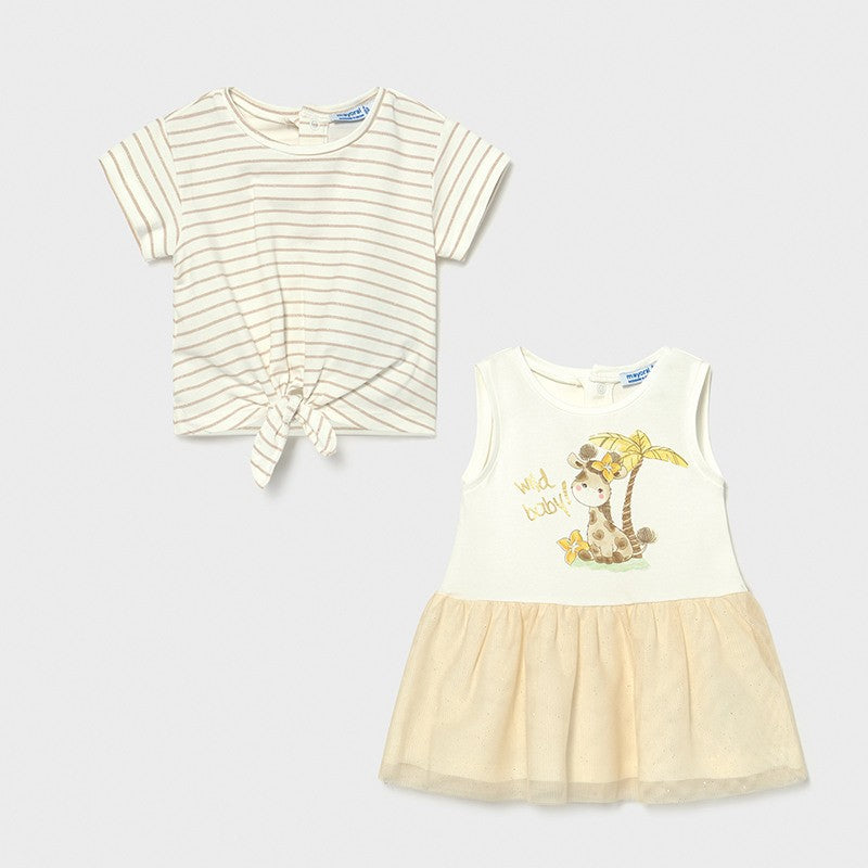 Mayoral 1976-59 Gold 2-piece Girls Dress