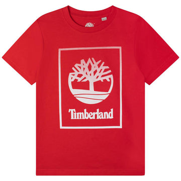 TIMBERLAND T25S83-992 Boy's short sleeve T-shirt red