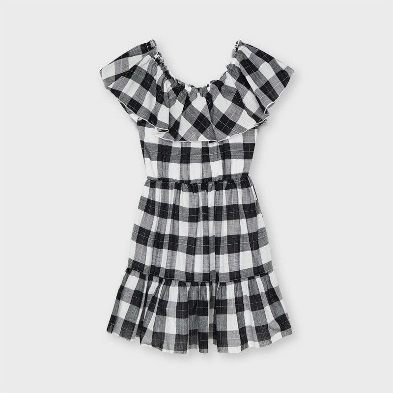 Girl's Checkered Dress Mayoral 6925-76 Black