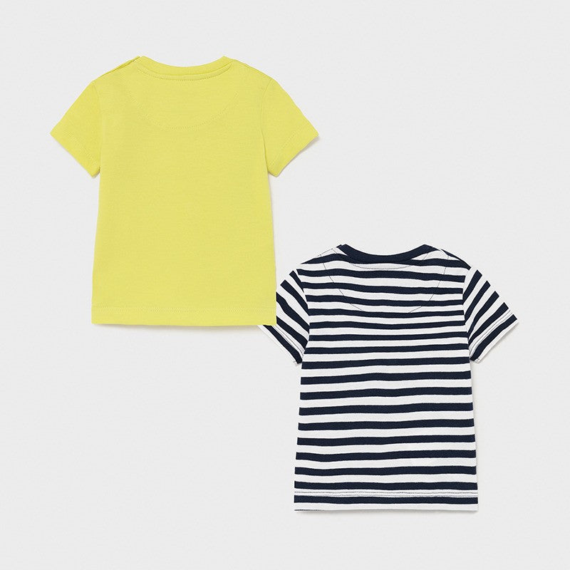 Set of 2 T-shirts for boys Mayoral 1015-88 Lime/navy blue