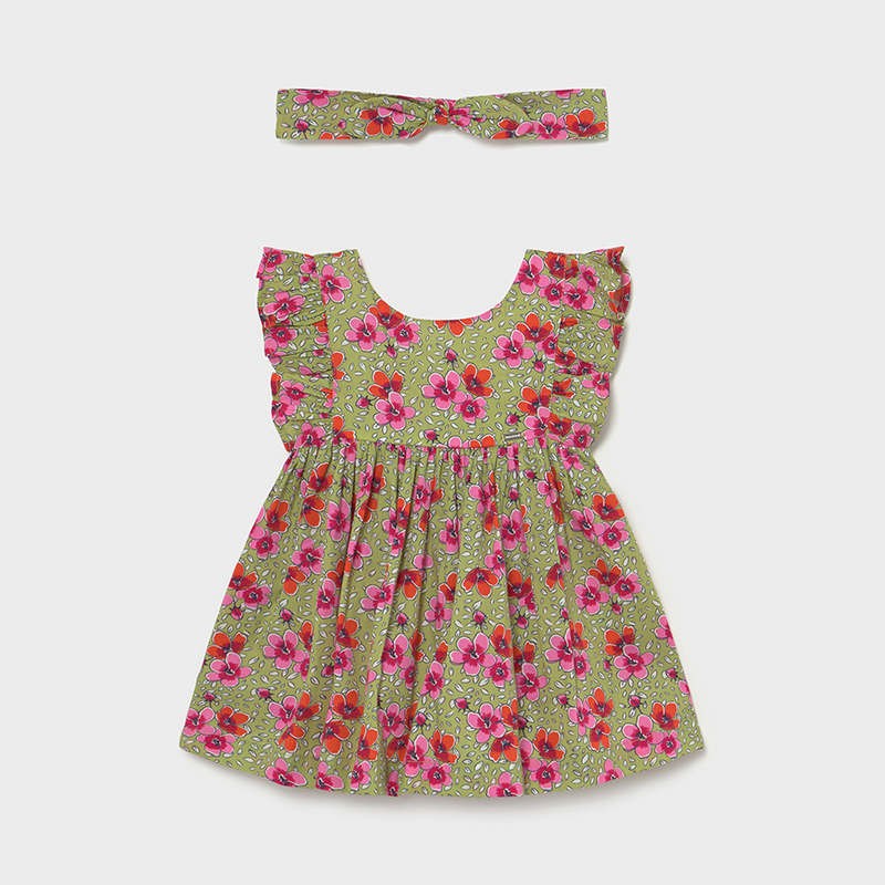 Girl's dress with headband Mayoral 1987-30 Green